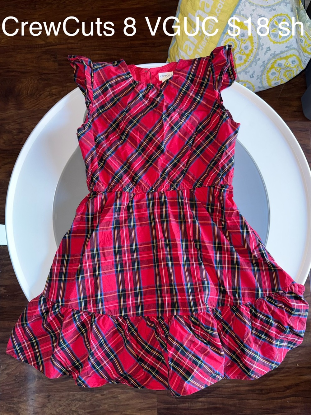 Crewcuts Red Plaid Ruffle-Hem Dress